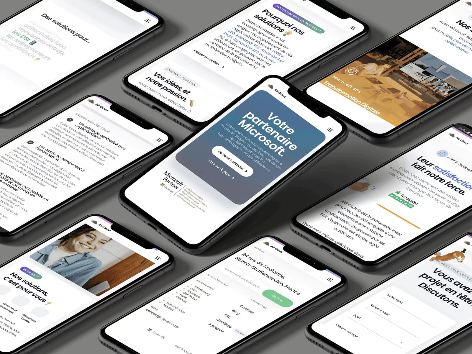 La première version du site sur téléphone