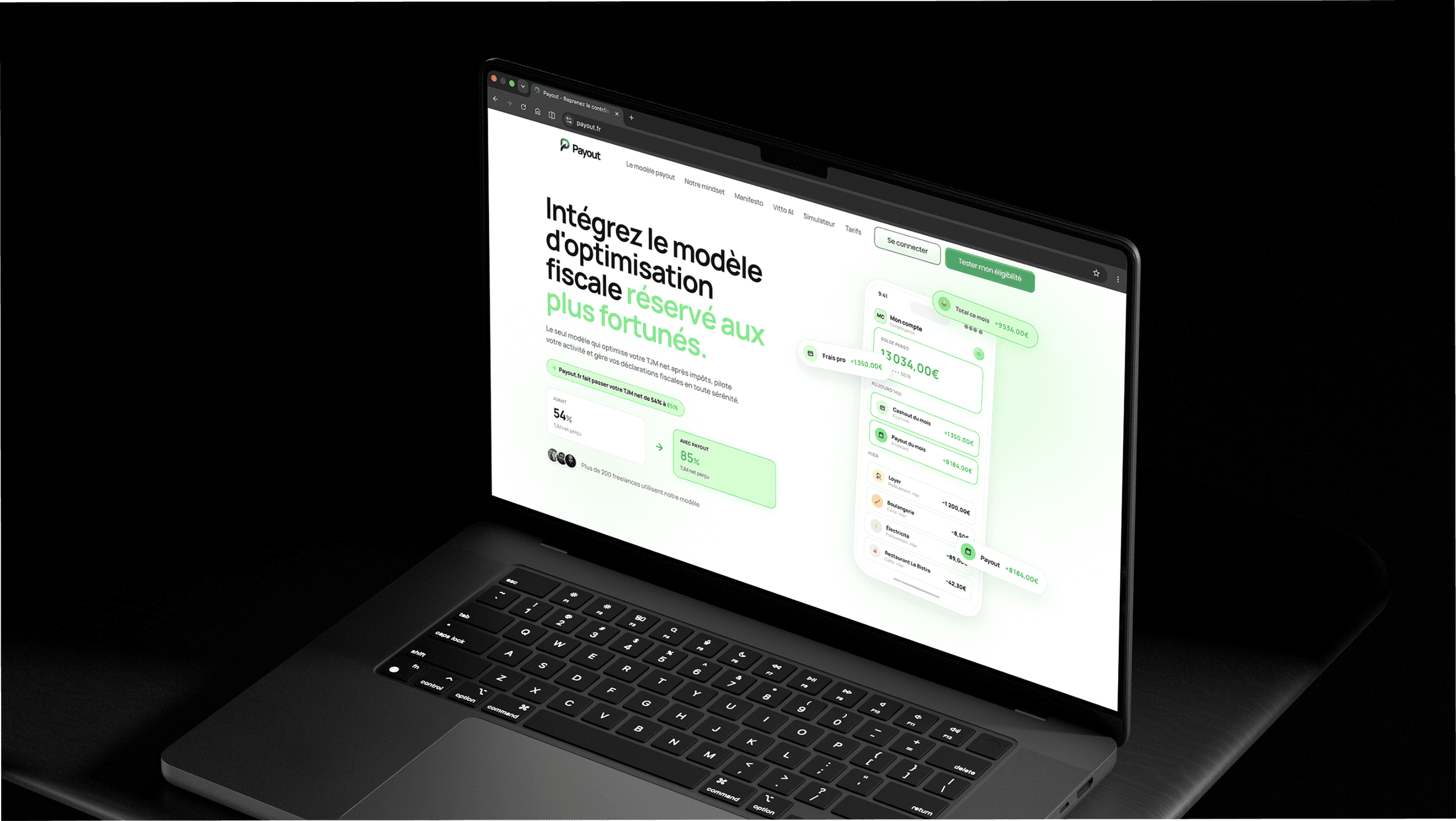 Payout — site web complet