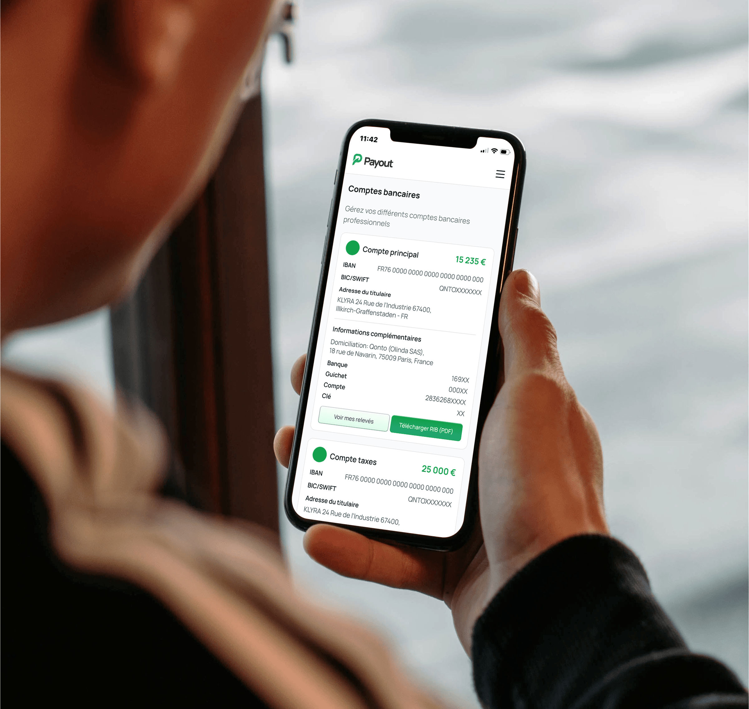 Payout — interface de la plateforme
